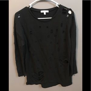 “Shredded” long sleeve
